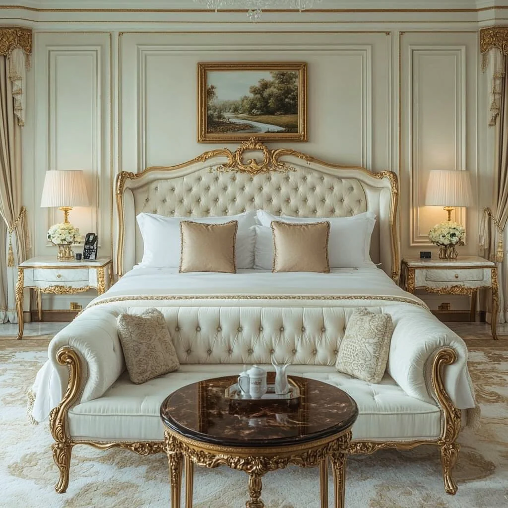 10. Classic Cream Royale (Royal Bedroom Ideas)