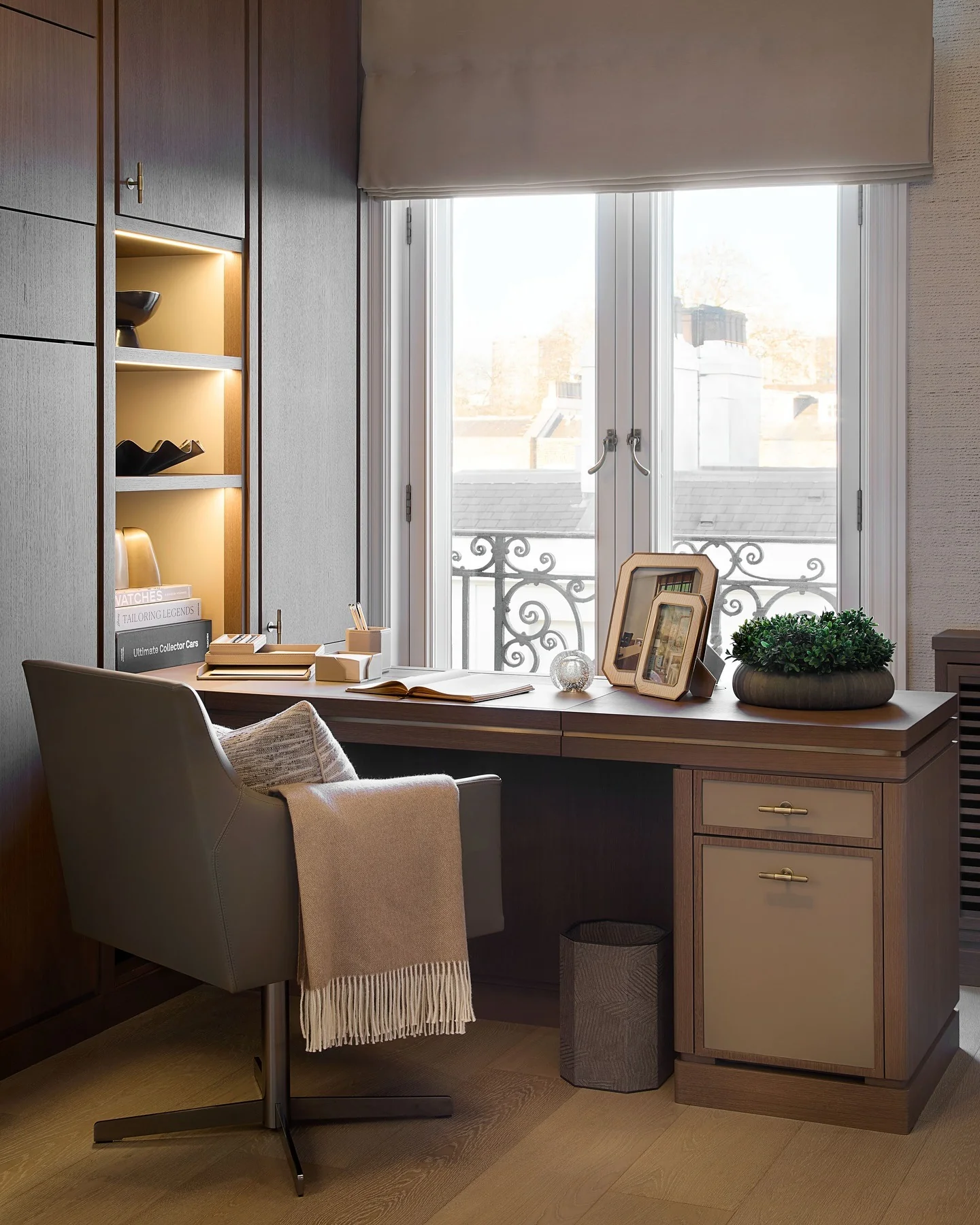 3. Refined City View Office (Minimal Office Ideas)