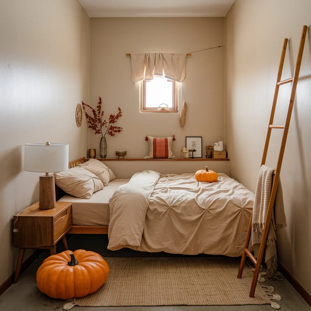 7. Warm Neutrals with Harvest Simplicity (Fall Bedroom Ideas)