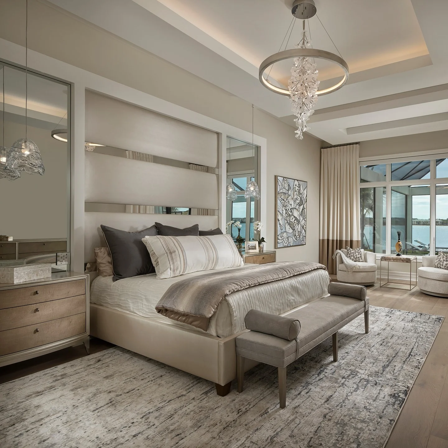 8. Contemporary Coastal with Mid-Century Influence (Mid Century Bedroom Ideas)