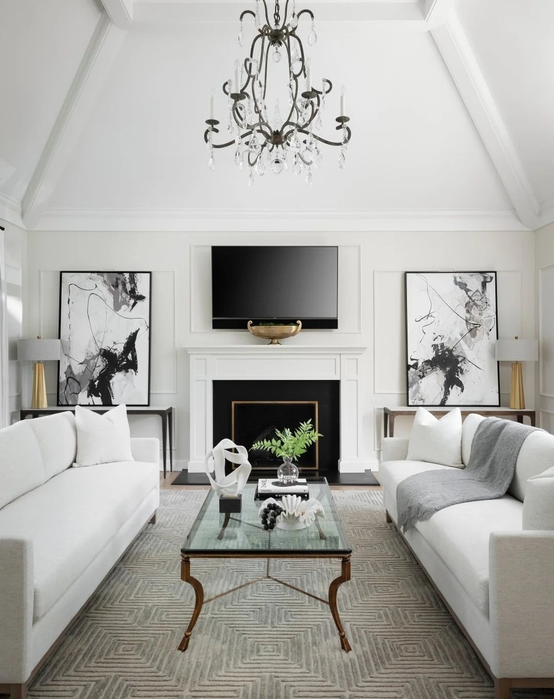 7. Monochrome Elegance in Black, White, and Gray (Home Decor Ideas for Living Room)