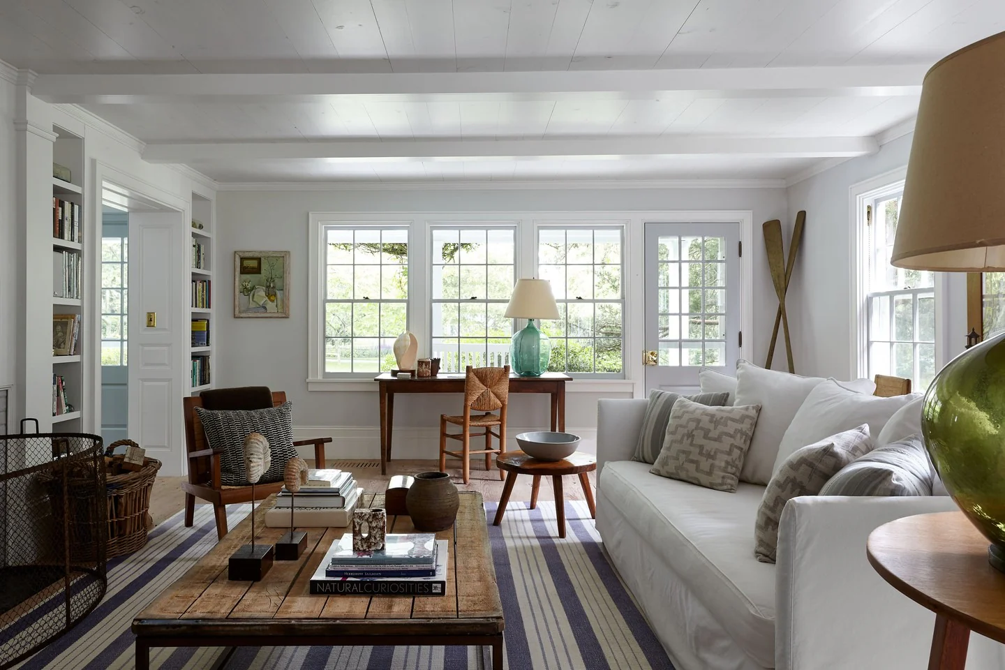 13. Classic Comfort with Coastal Influence (Gray and White Living Room Ideas)