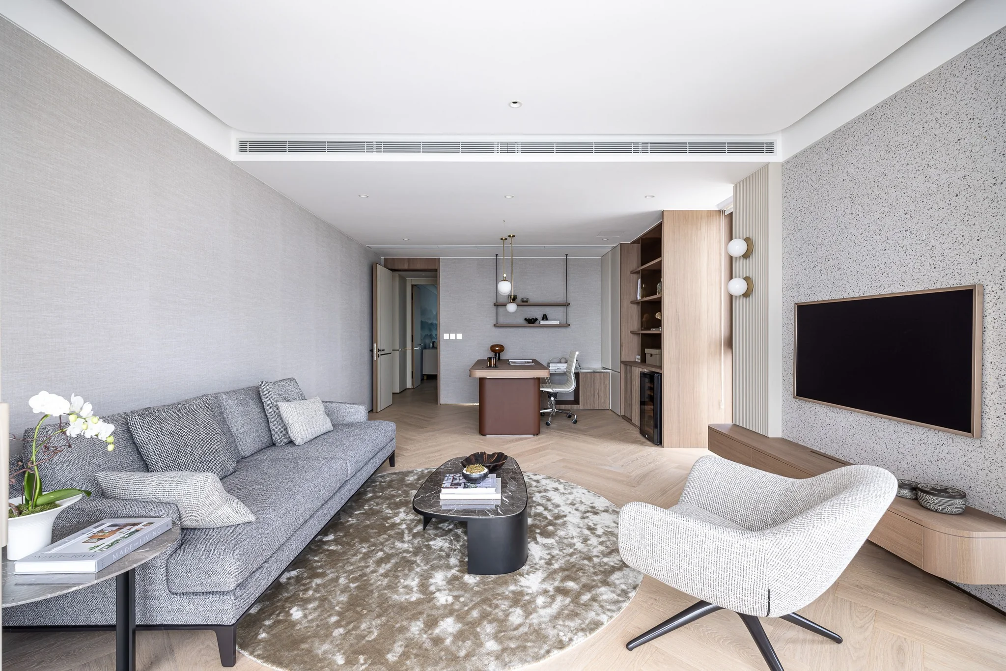 5. Scandinavian-Inspired Suite with Subtle Contrast (Office Guest Room Ideas)