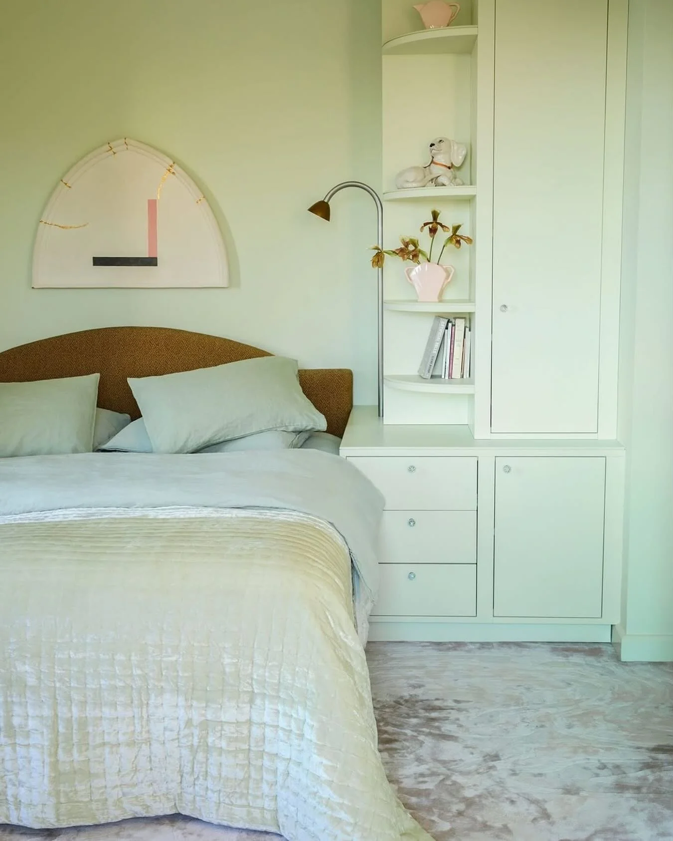 5. Streamlined Pastel Functionality (Mint Green Bedroom Ideas)