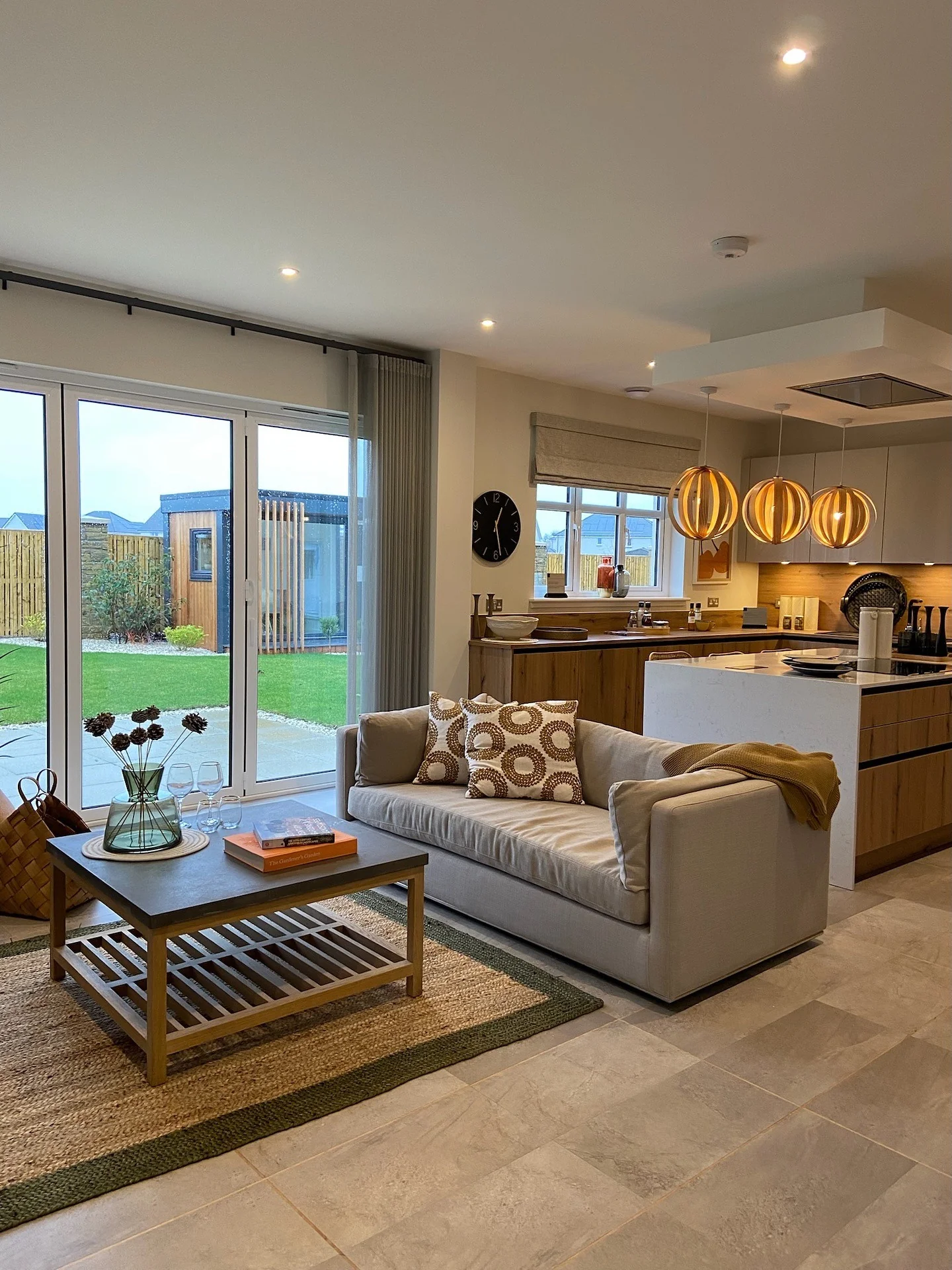 7. Natural Simplicity with Warm Textures (Open Kitchen Living Room Ideas)