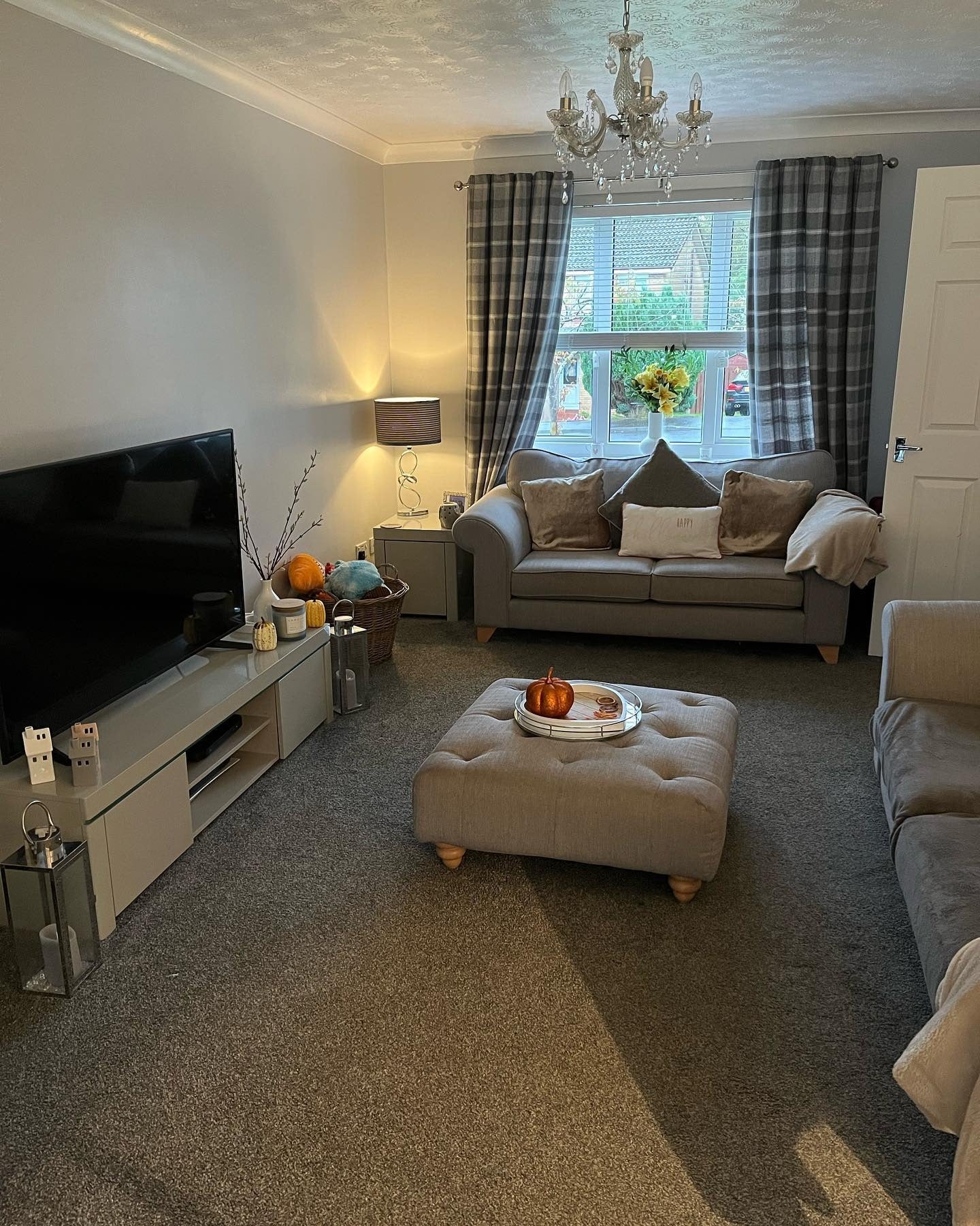 13. Cozy Traditional Charm in Cool Greys (Living Room Furniture Ideas)