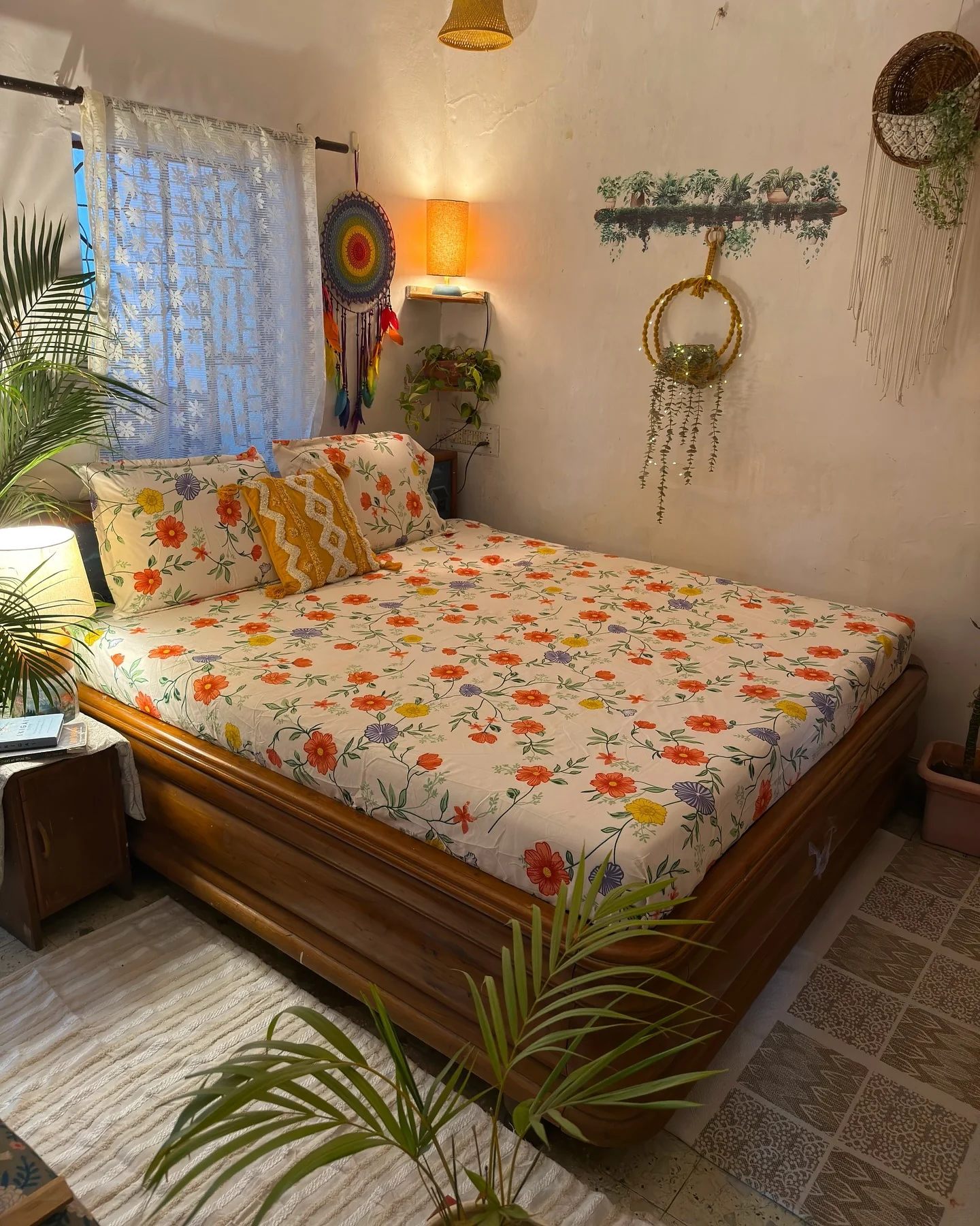 4. Floral Grove Sanctuary (Forest Bedroom Ideas)