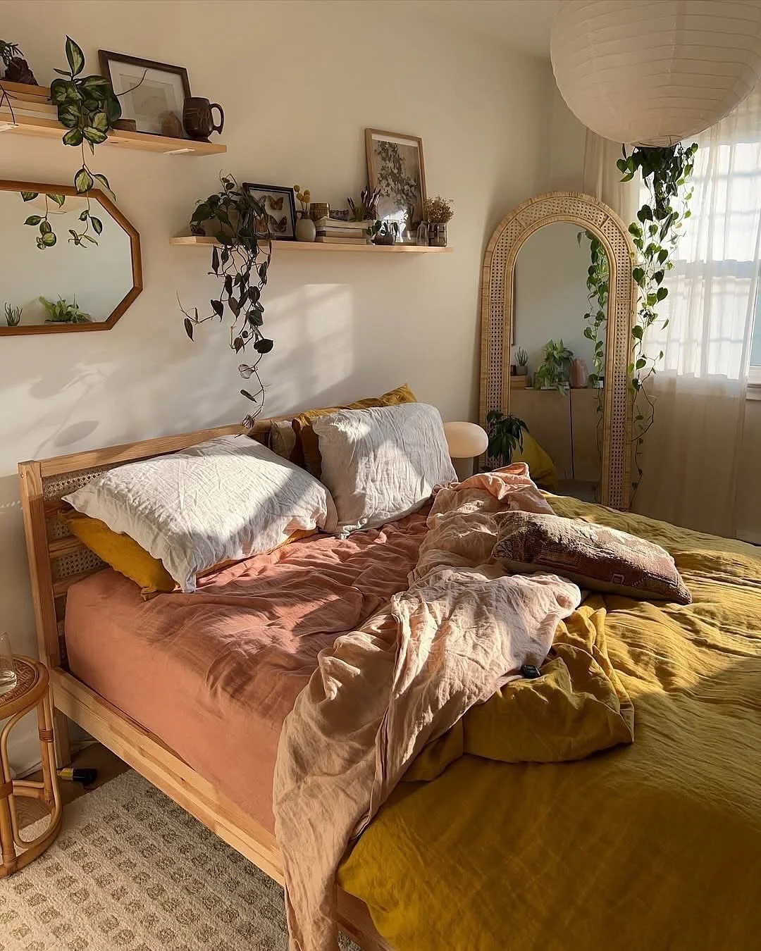 3. Sun-Kissed Botanical Corner (Forest Bedroom Ideas)