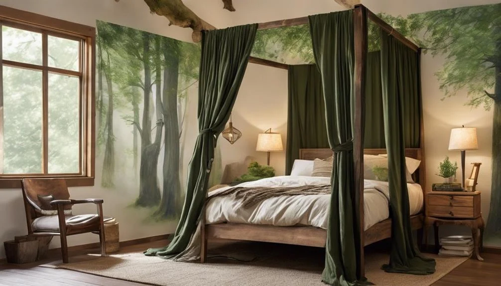 2. Enchanted Canopy Escape (Forest Bedroom Ideas)