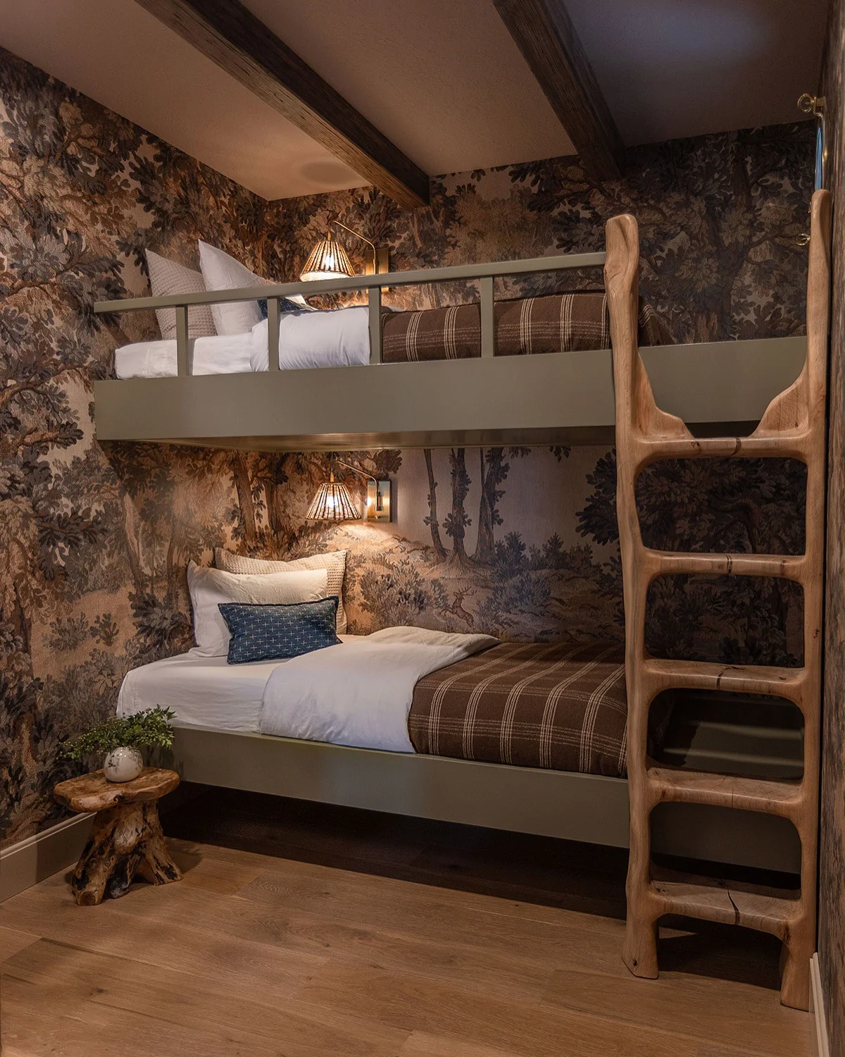 13. Rustic Woodland Bunk Nook (Forest Bedroom Ideas)