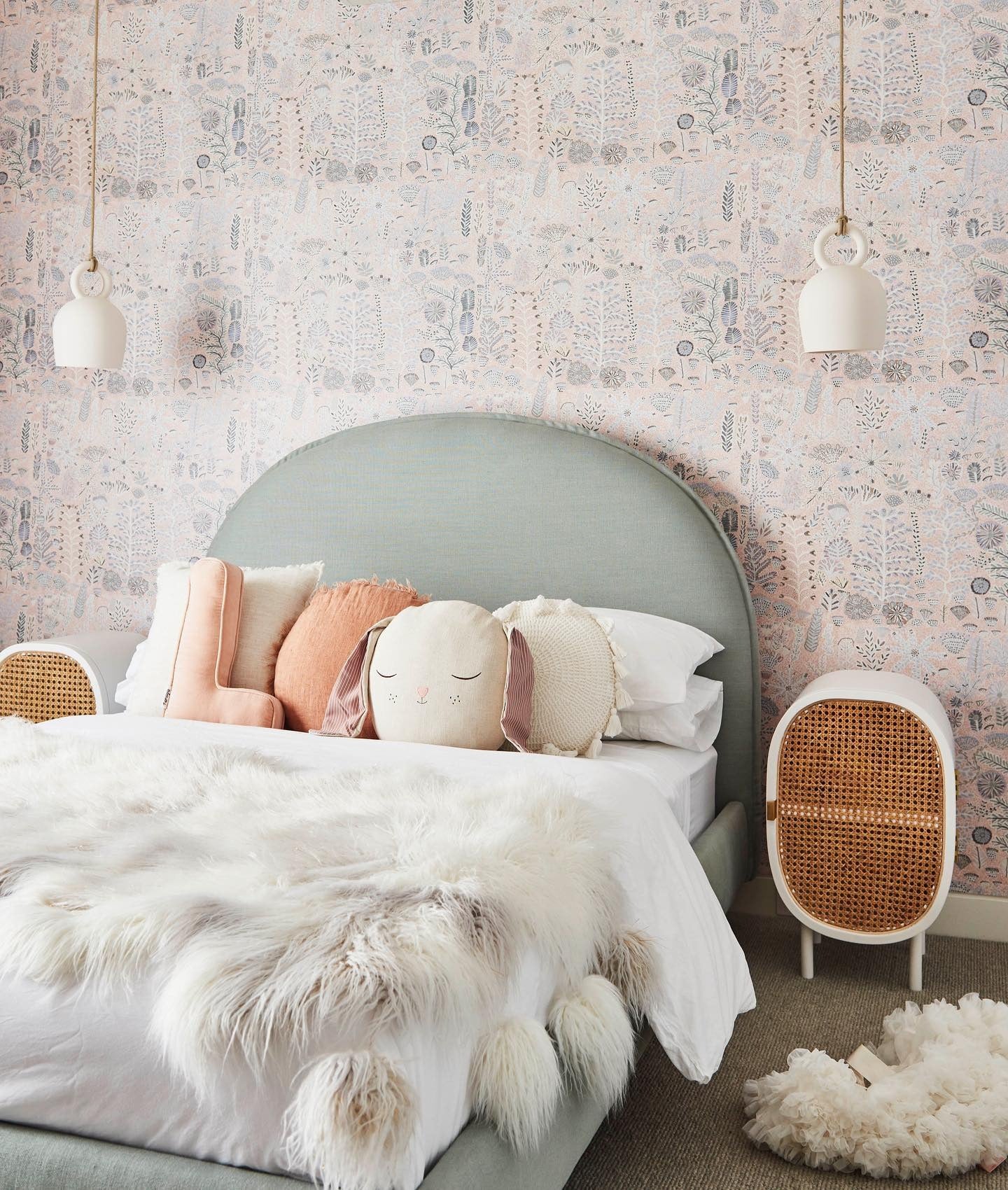 3. Soft Woodland-Inspired Charm (Pastel Bedroom Ideas)