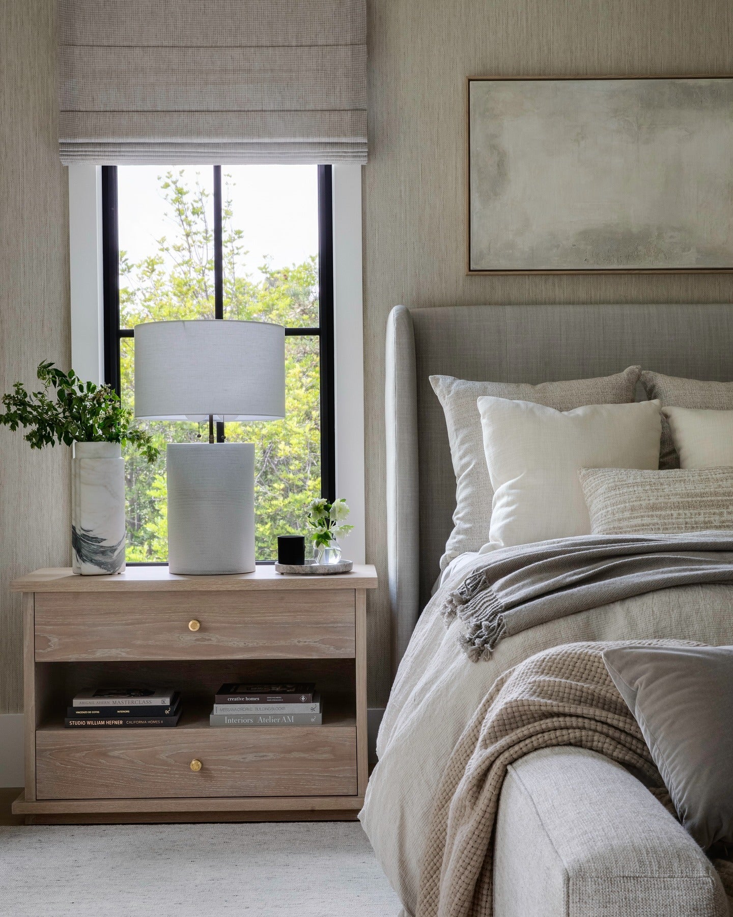 4. Woodland Neutrals with Clean Lines (Nature Bedroom Ideas)