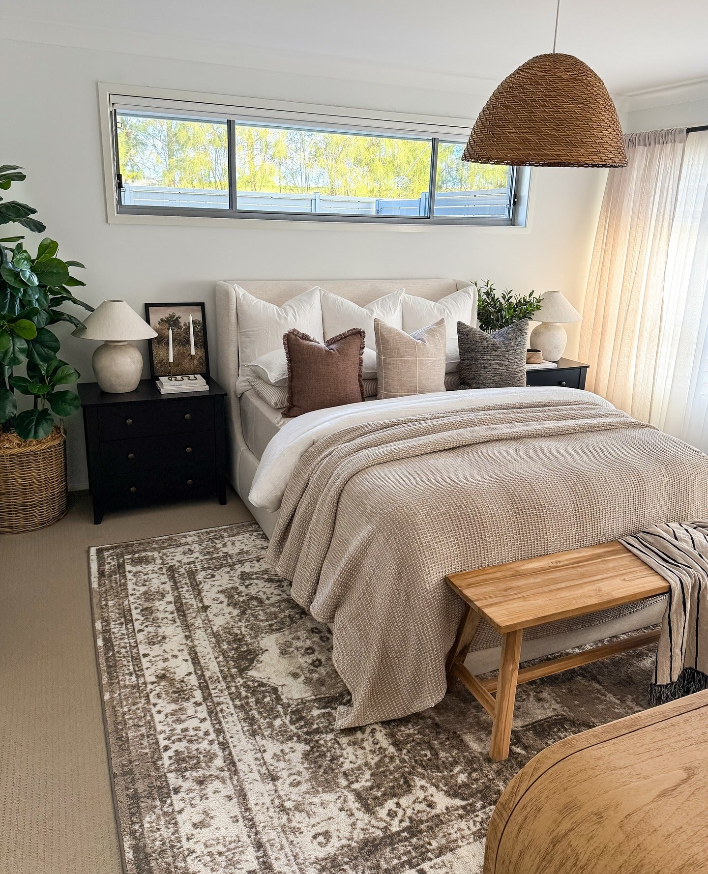 5. Rustic Texture with Woodland Warmth (Nature Bedroom Ideas)