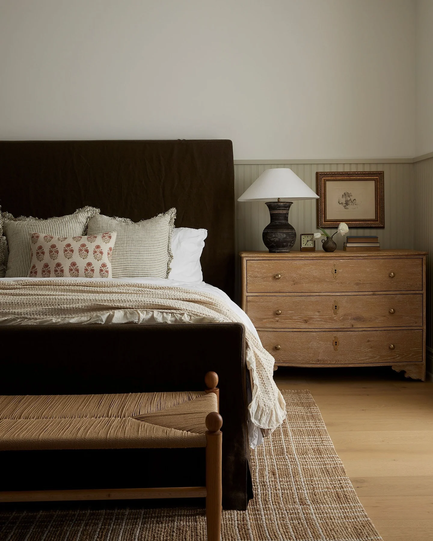 13. Country Heritage with Dark Wood Framing (Dark Wood Bedroom Ideas)