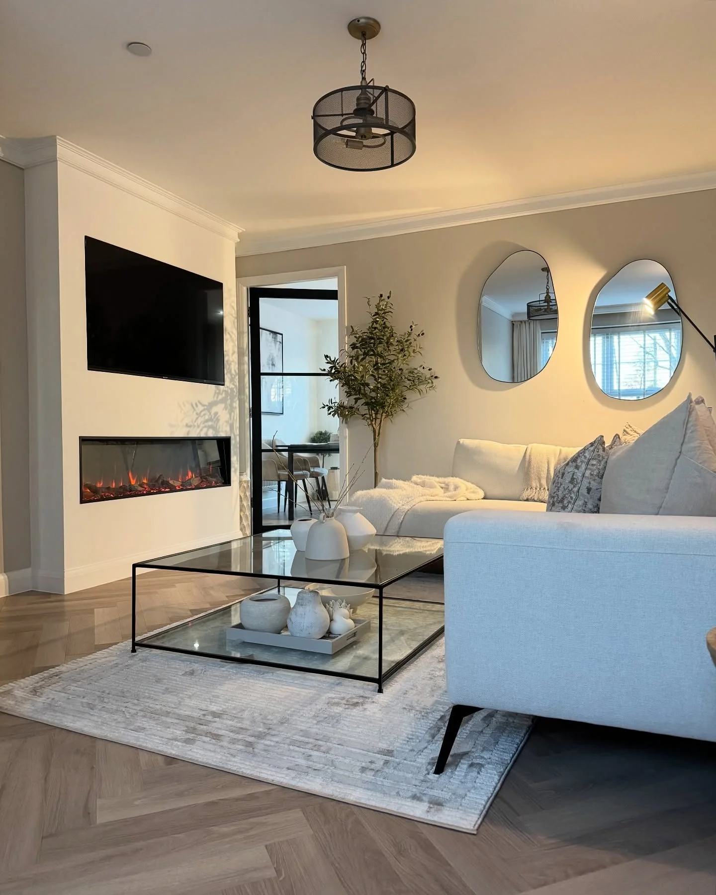 13. Soft Minimalism With Graphite Contrast (Formal Living Room Ideas)