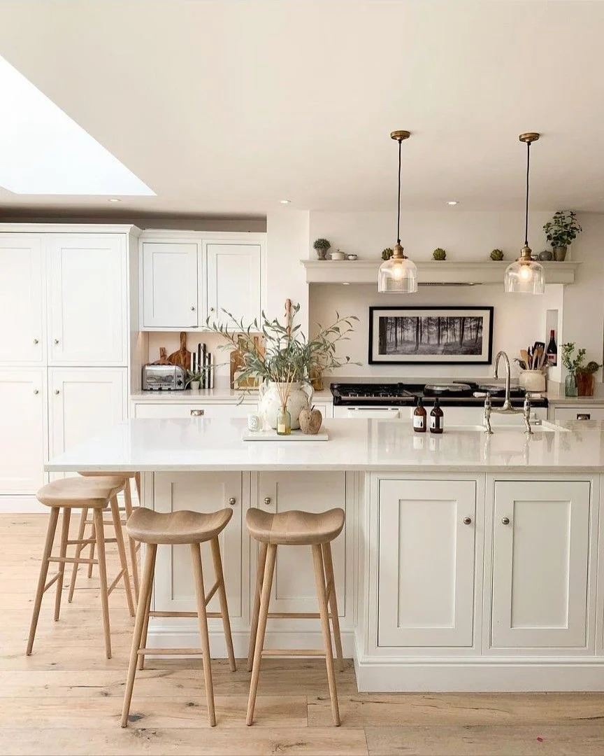 7. Natural Linen with Soft Gold Accents (Victorian Style Kitchen Ideas)