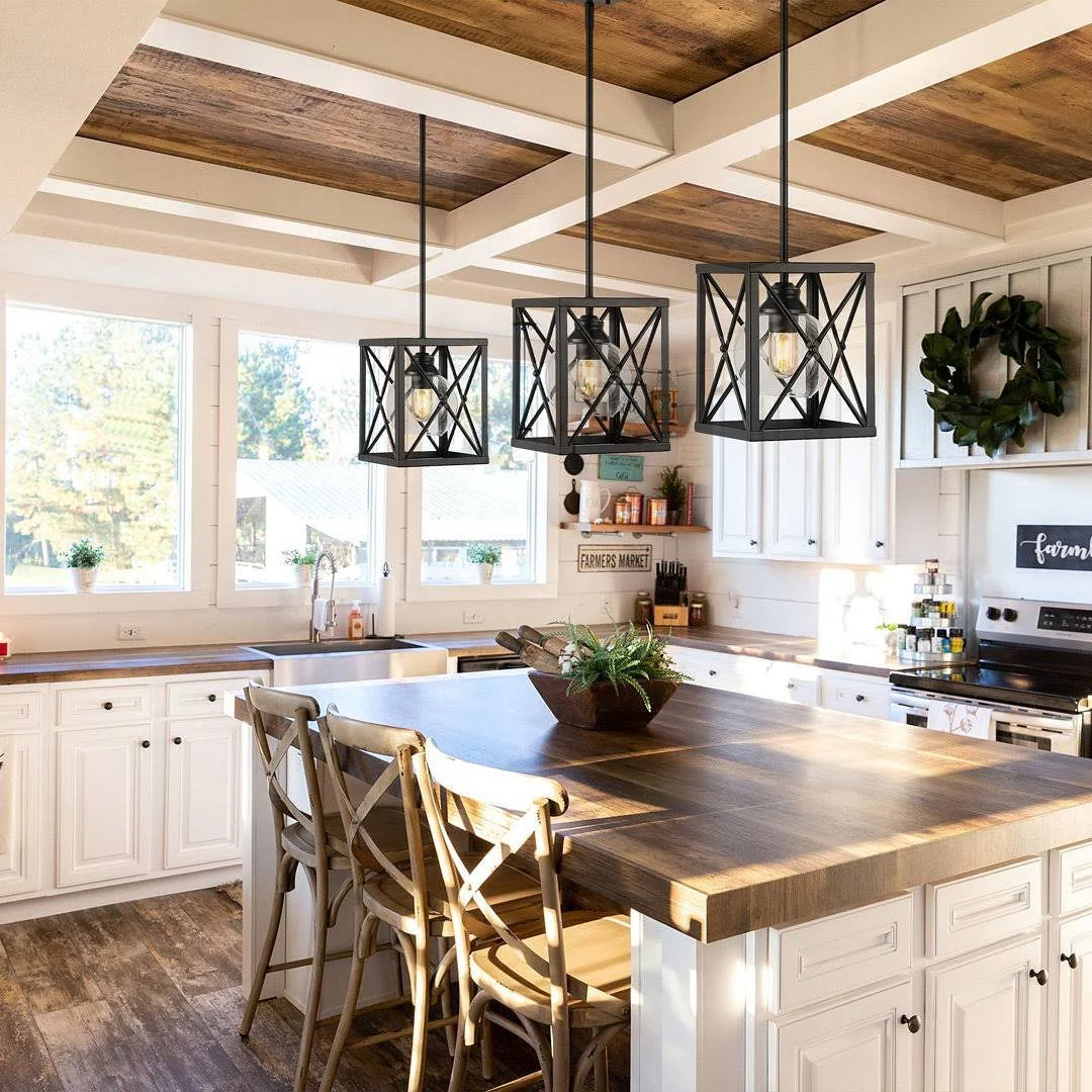 3. Bright Farmhouse with Industrial Accents (Farmhouse Kitchen Ideas)