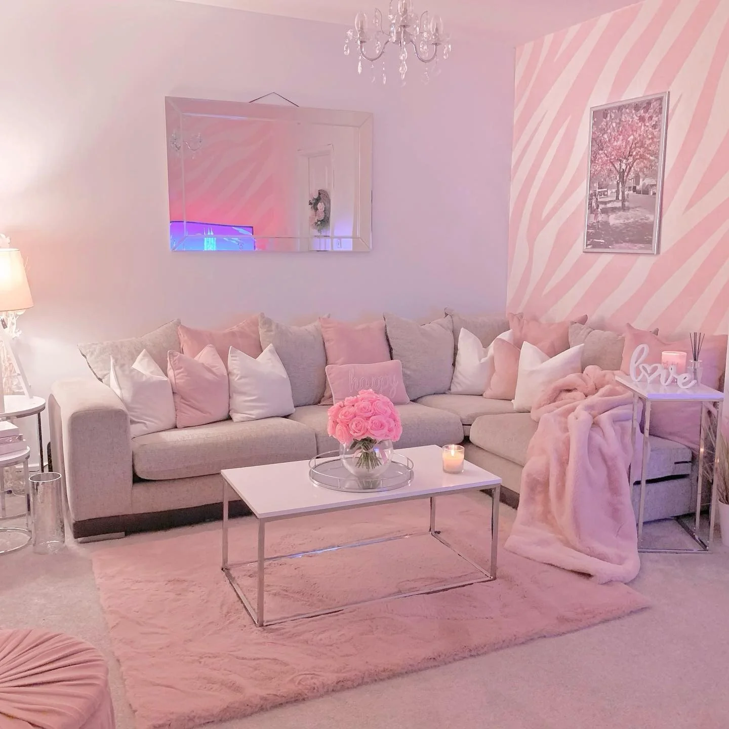 7. Chic Minimalism with a Soft Pink Twist (Pink Living Room Ideas)
