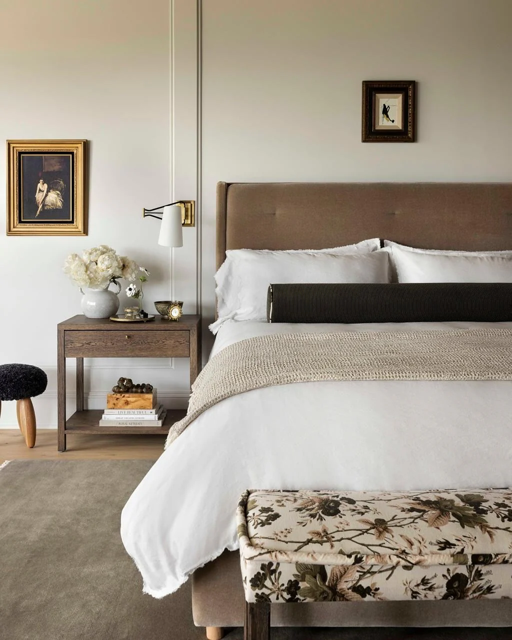 2. Sculpted Neutral Harmony (Scandinavian Bedroom Ideas)