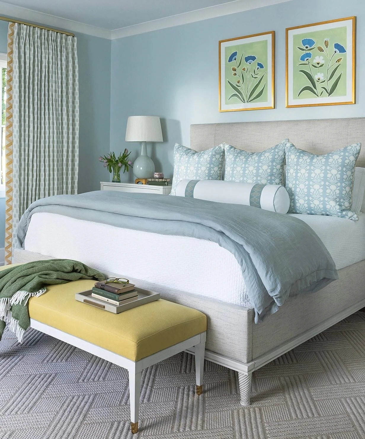 25. Polished Tranquility with Aqua and Chartreuse (Turquoise Bedroom Ideas)