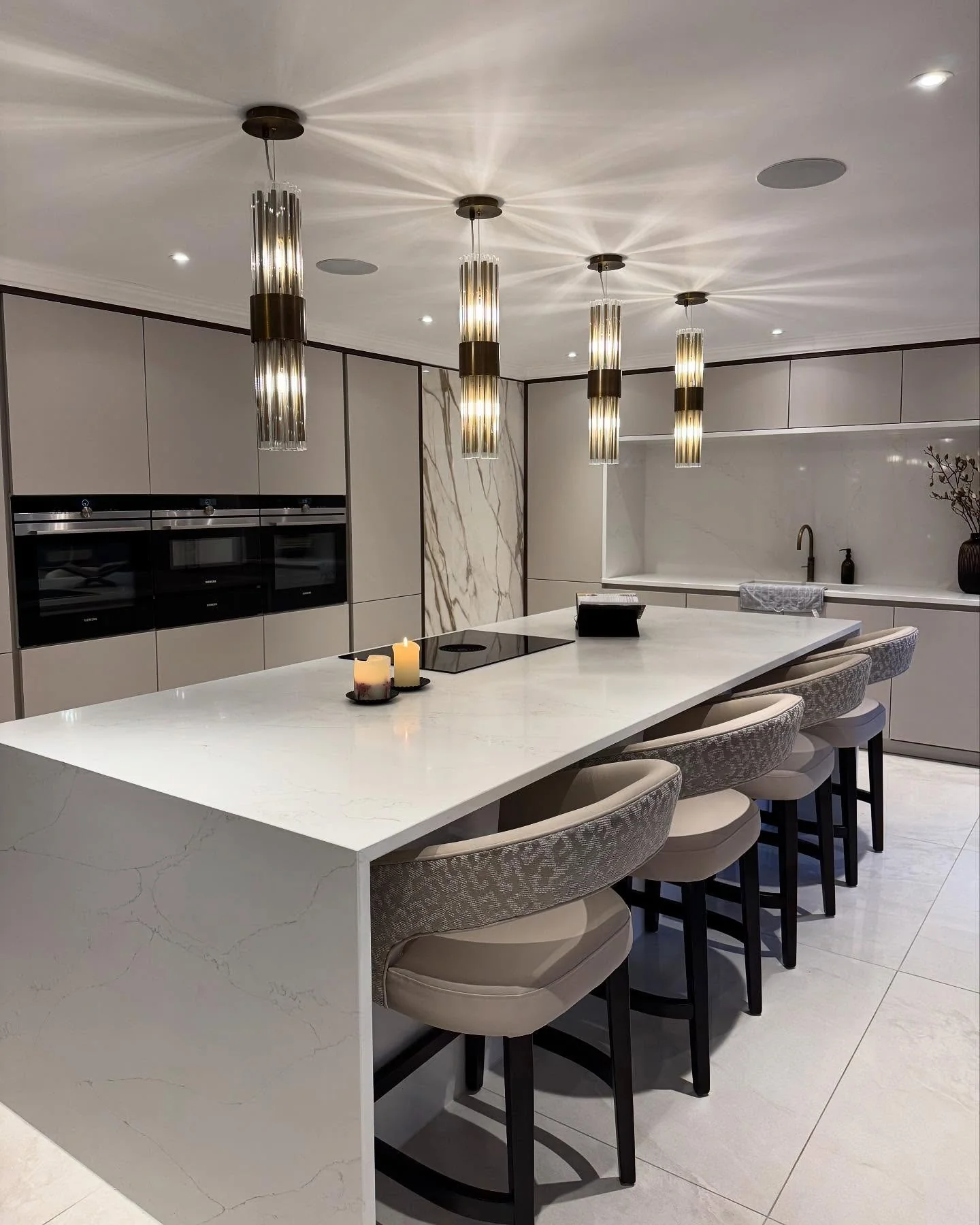 17. Contemporary Marble and Taupe Palette (Unique Kitchen Ideas)