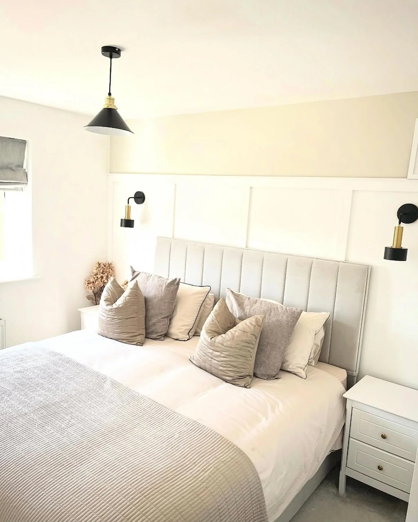 6. Tailored Tranquility (Off White Bedroom Ideas)