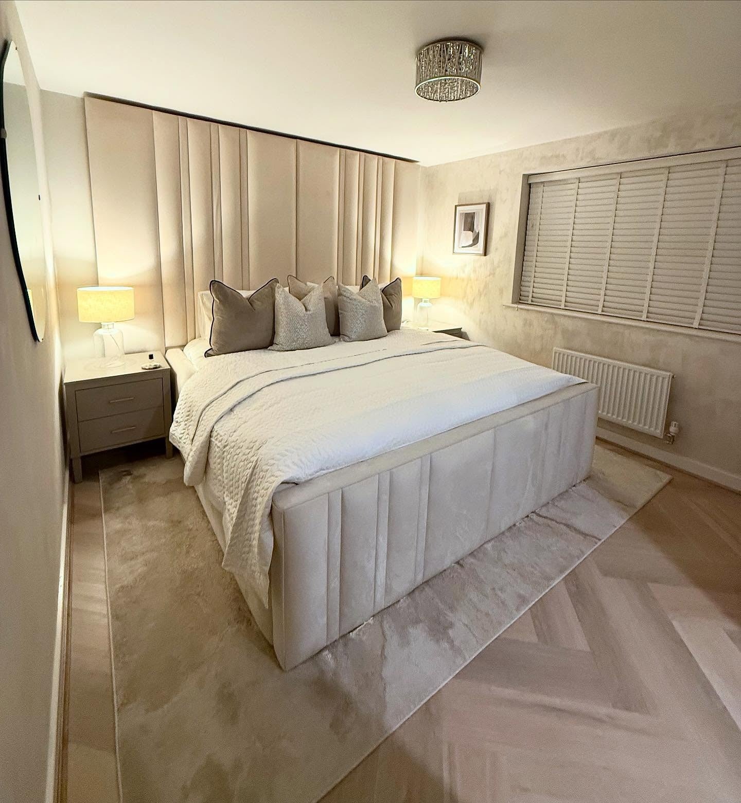 15. Sculpted Neutrals with Plush Detail (Off White Bedroom Ideas)