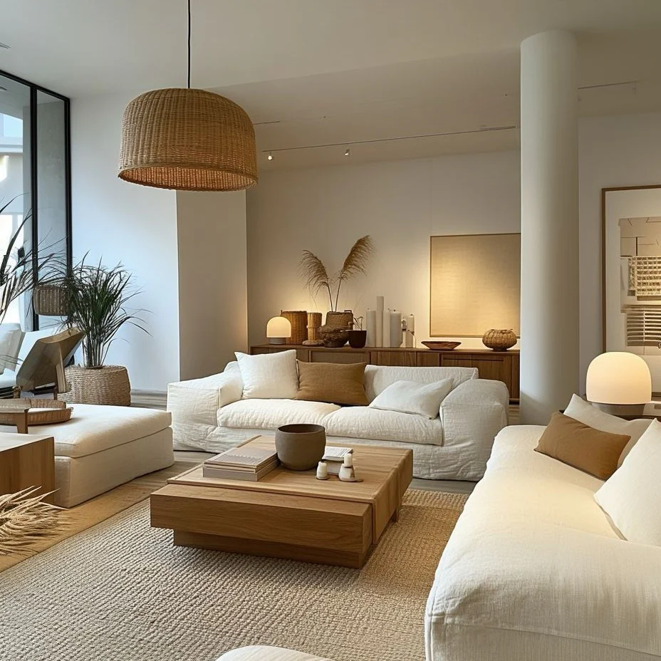 11. Warm Neutrals With Earthy Textures (Cozy Living Room Ideas)