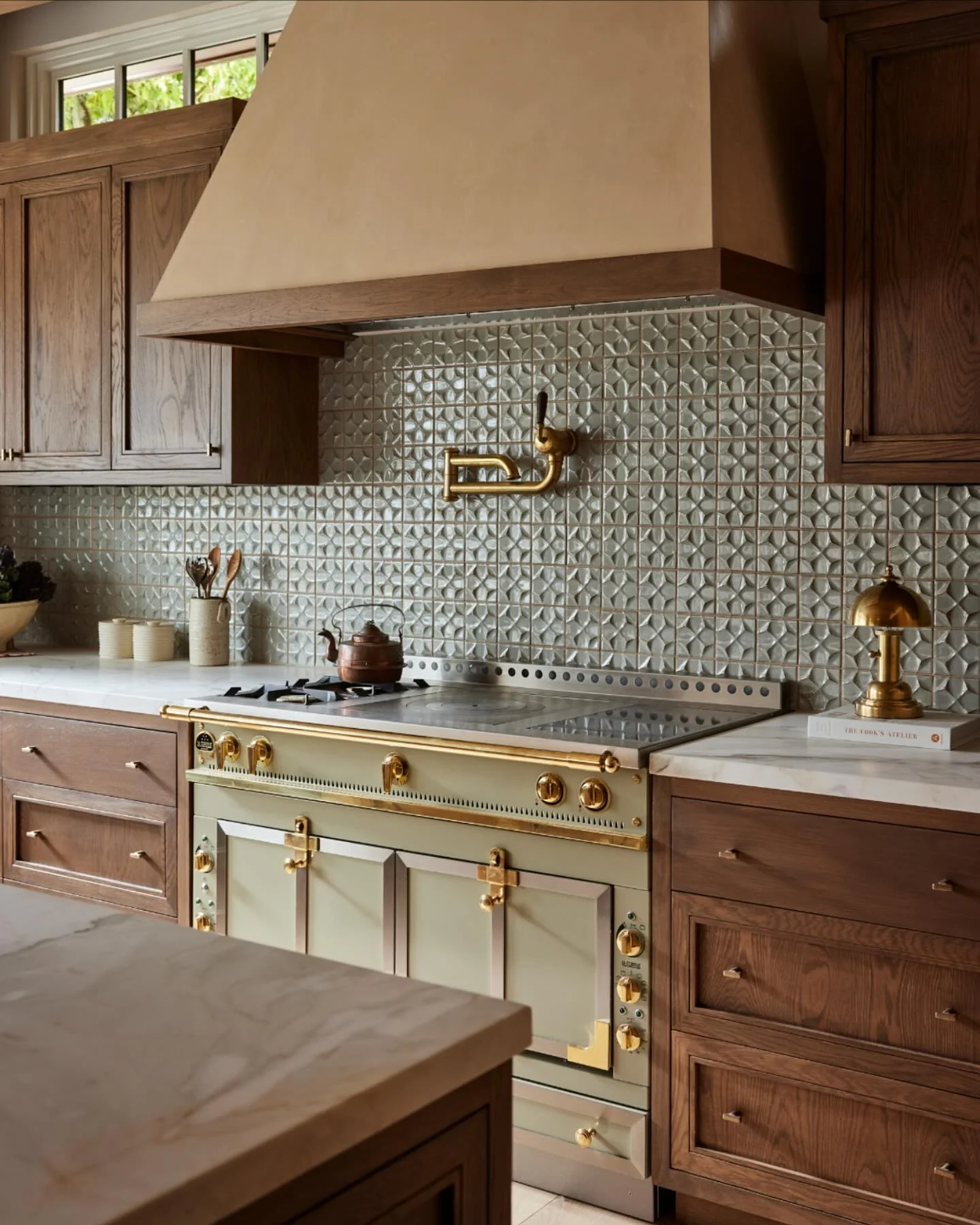 10. Warm Wood and Soft Sage Professionalism (Garage Kitchen Ideas)