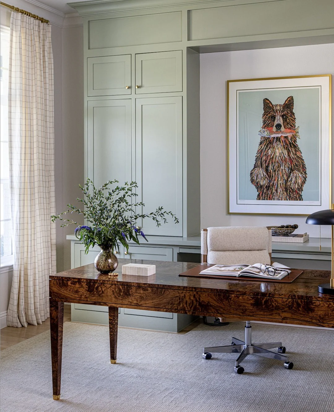 6. Classic Earthy Sophistication (Earth Tones Office Ideas)