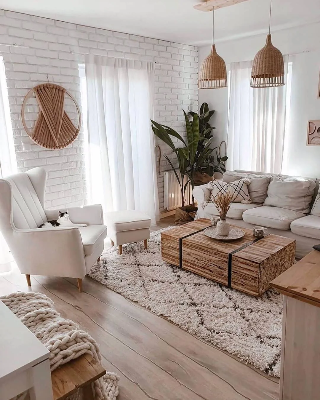 10. Boho Luxe in Soft Neutrals and Textures (Boho Living Room Ideas)