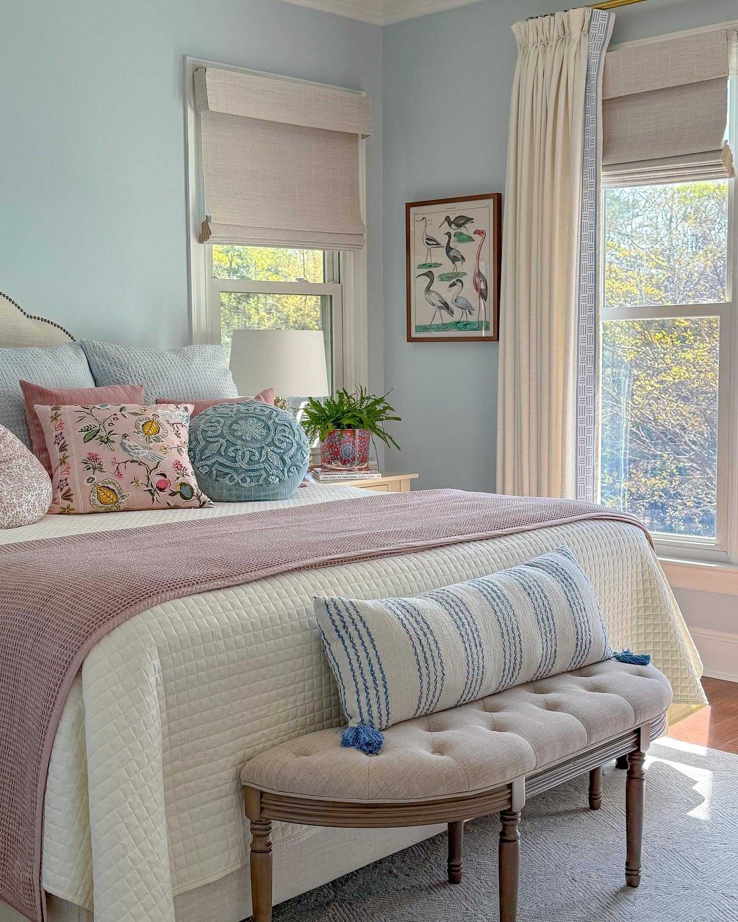 4. Cottagecore Sunroom Charm with Floral Accents (Sunroom Bedroom Ideas)