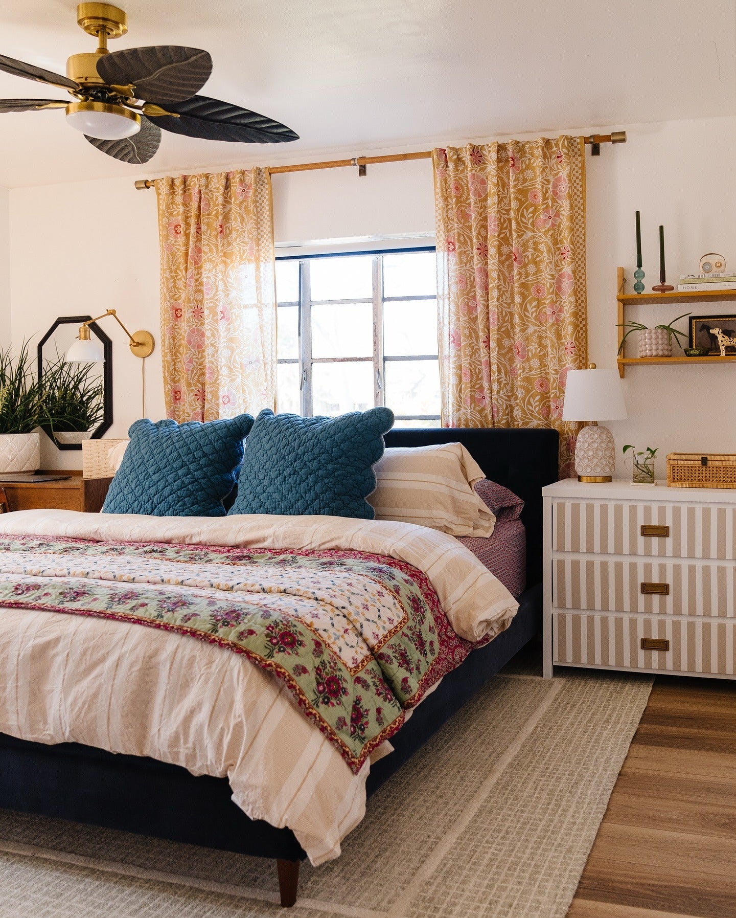 14. Eclectic Charm in a Boho Sun-Kissed Bedroom (Sunroom Bedroom Ideas)