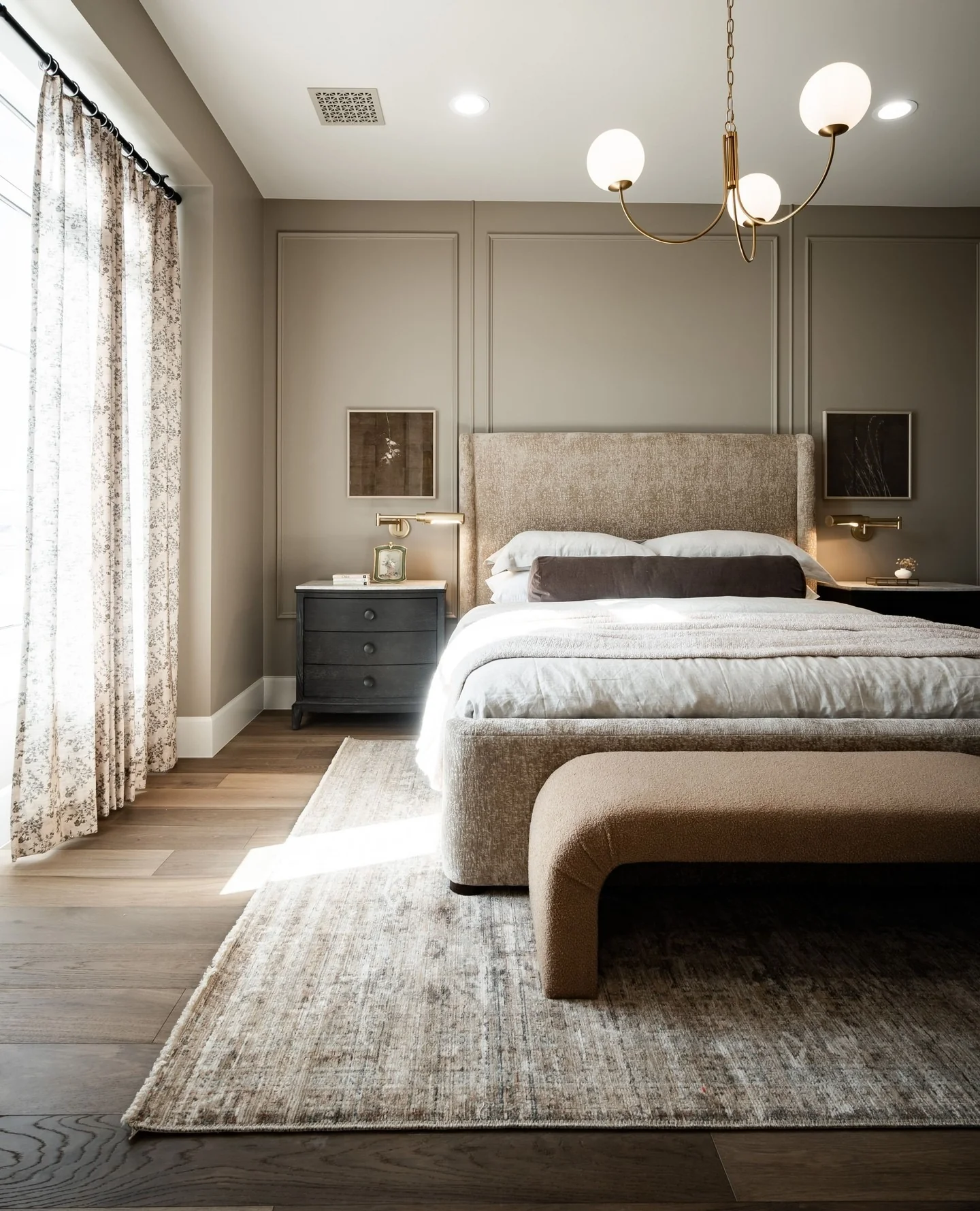 14. Taupe Sophistication in Soft Contrast (Serene Bedroom Ideas)