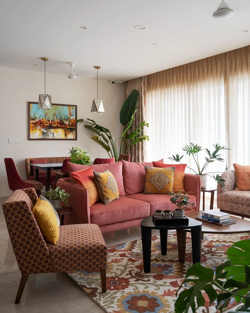 13. Indian Spice-Inspired Living in Terracotta and Saffron (Earth Tones Living Room Ideas)