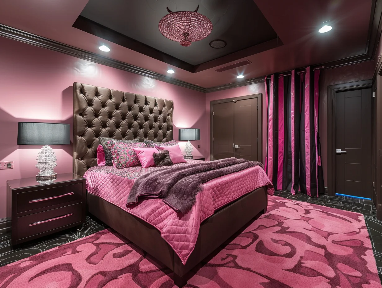 Chocolate Brown And Pink Bedroom Design Ideas