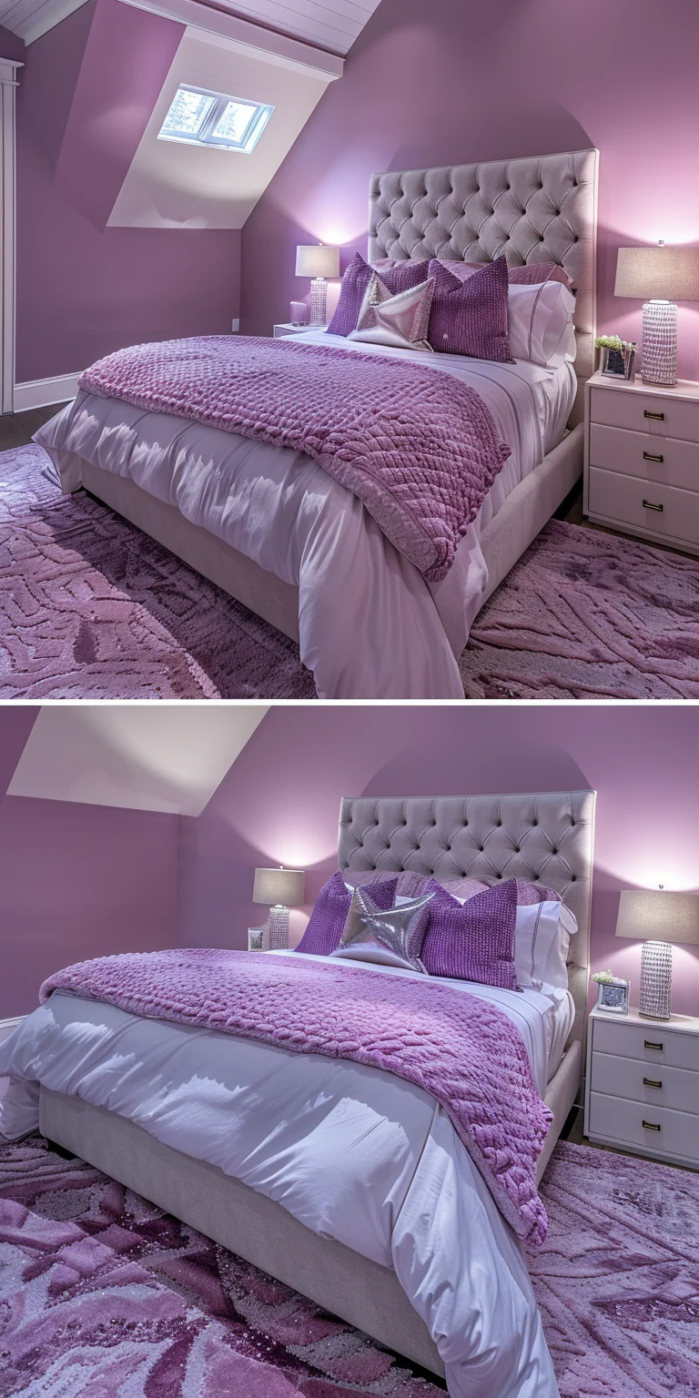 Purple And Pink Bedroom Design Ideas
