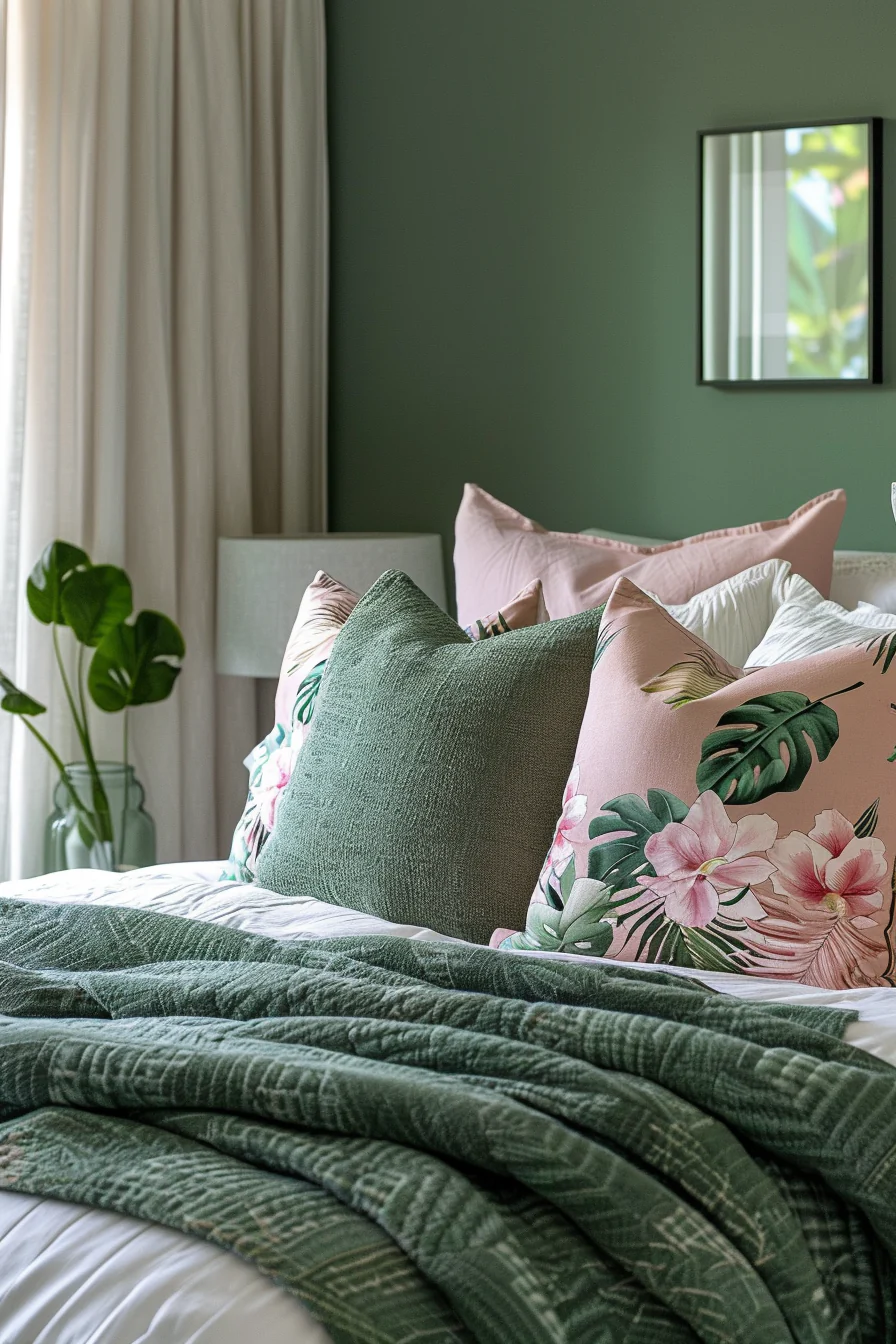 Green And Pink Bedroom Design Ideas