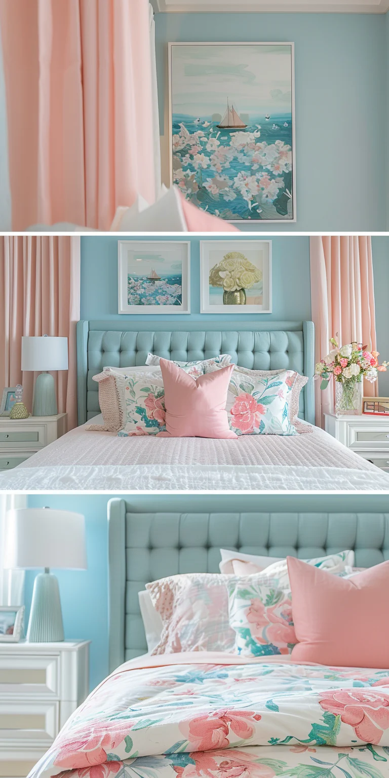 Light Blue And Pink Bedroom Design Ideas