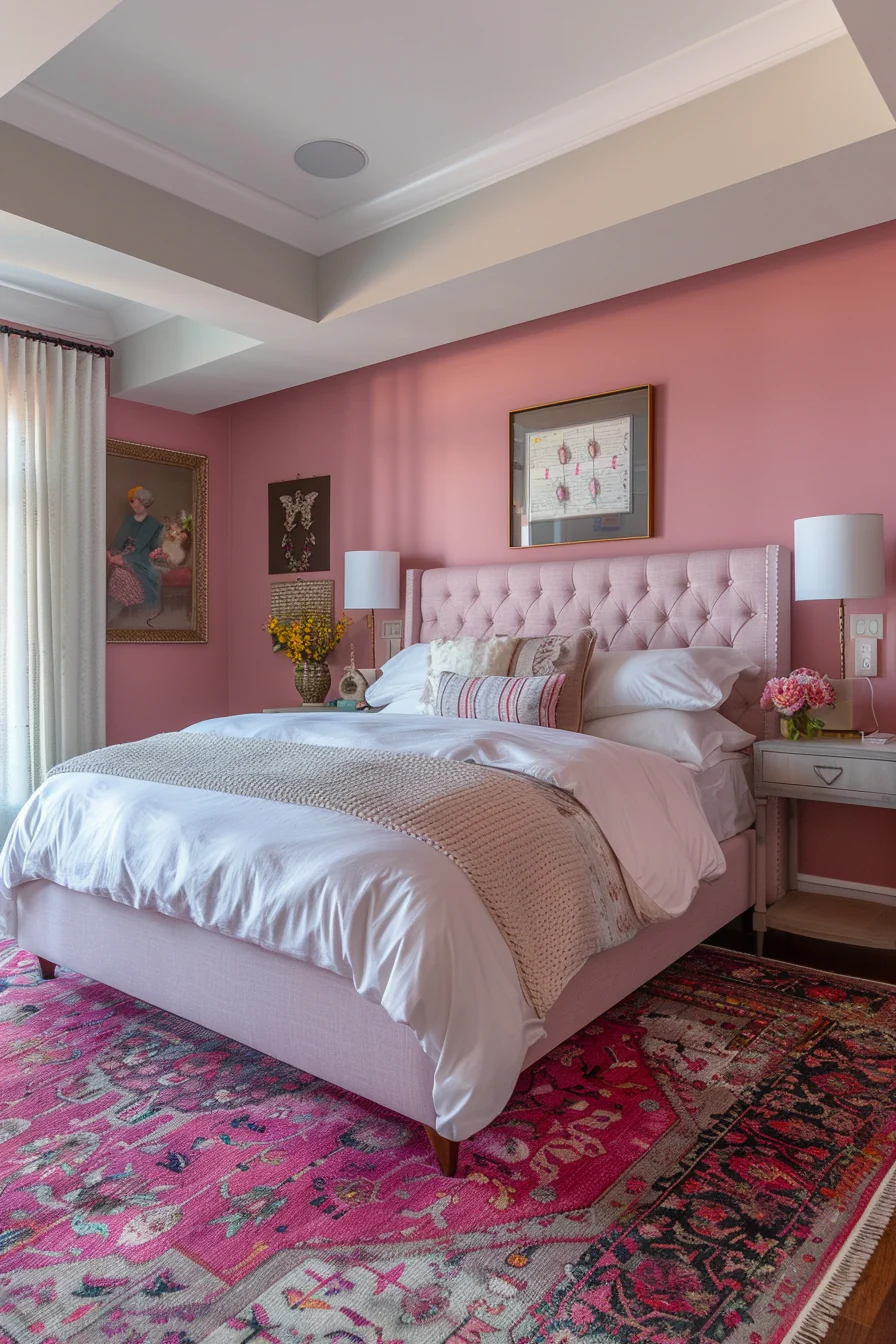 Master Pink Bedroom Design Ideas