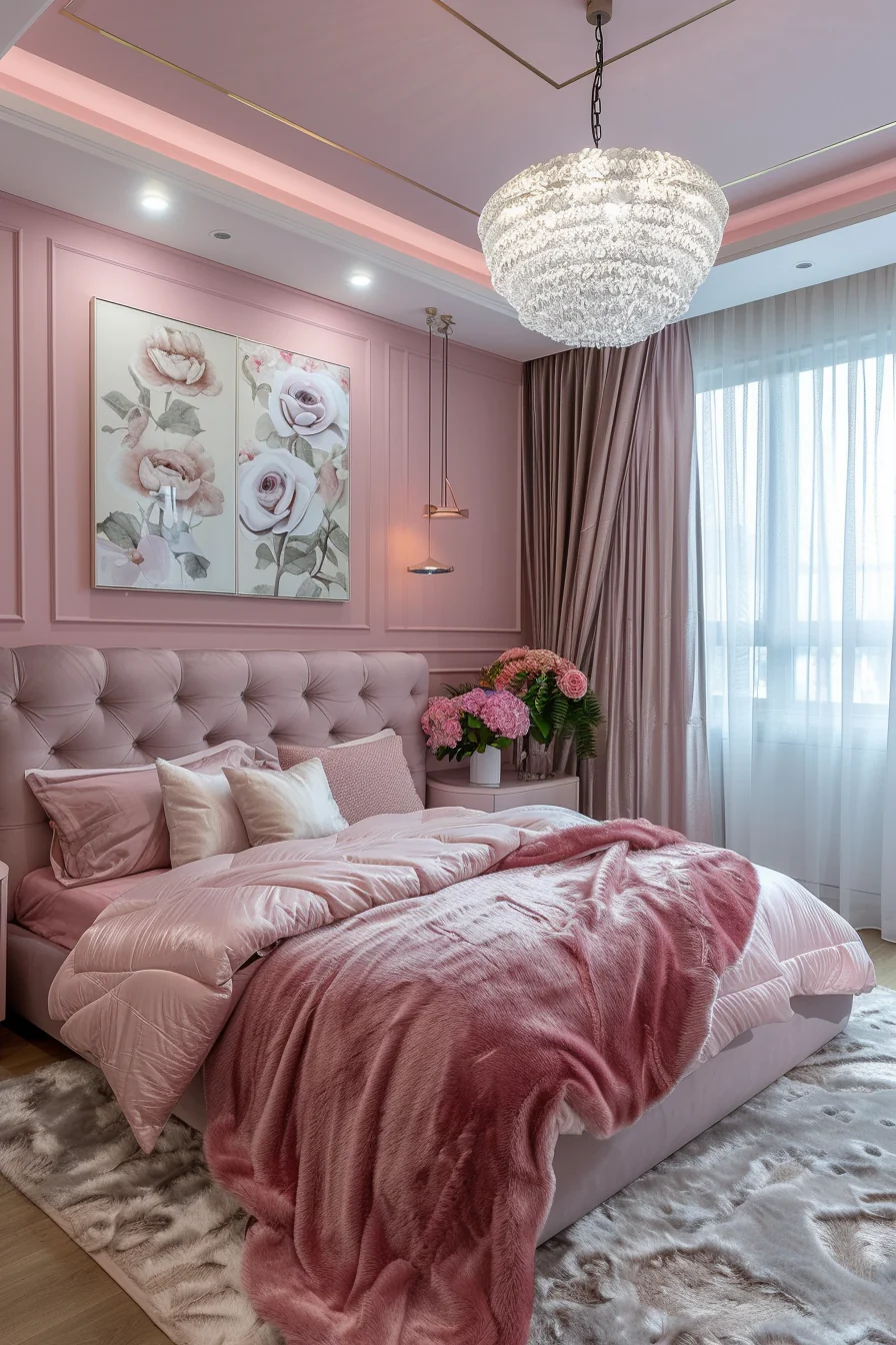Stylish Pink Bedroom Design Ideas
