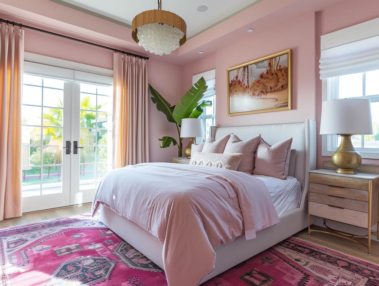 Grown Up Pink Bedroom Design Ideas