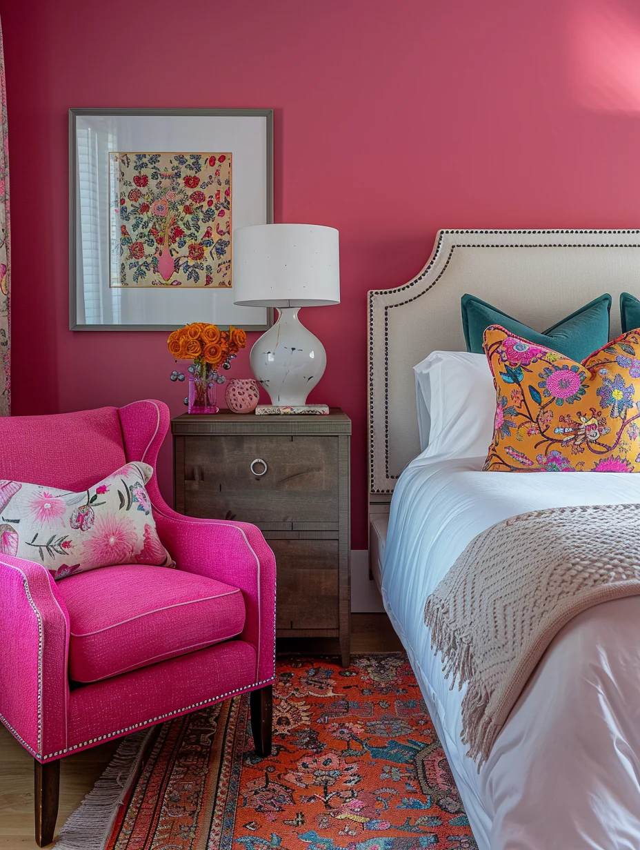 Enchanting Pink Bedroom Design Ideas