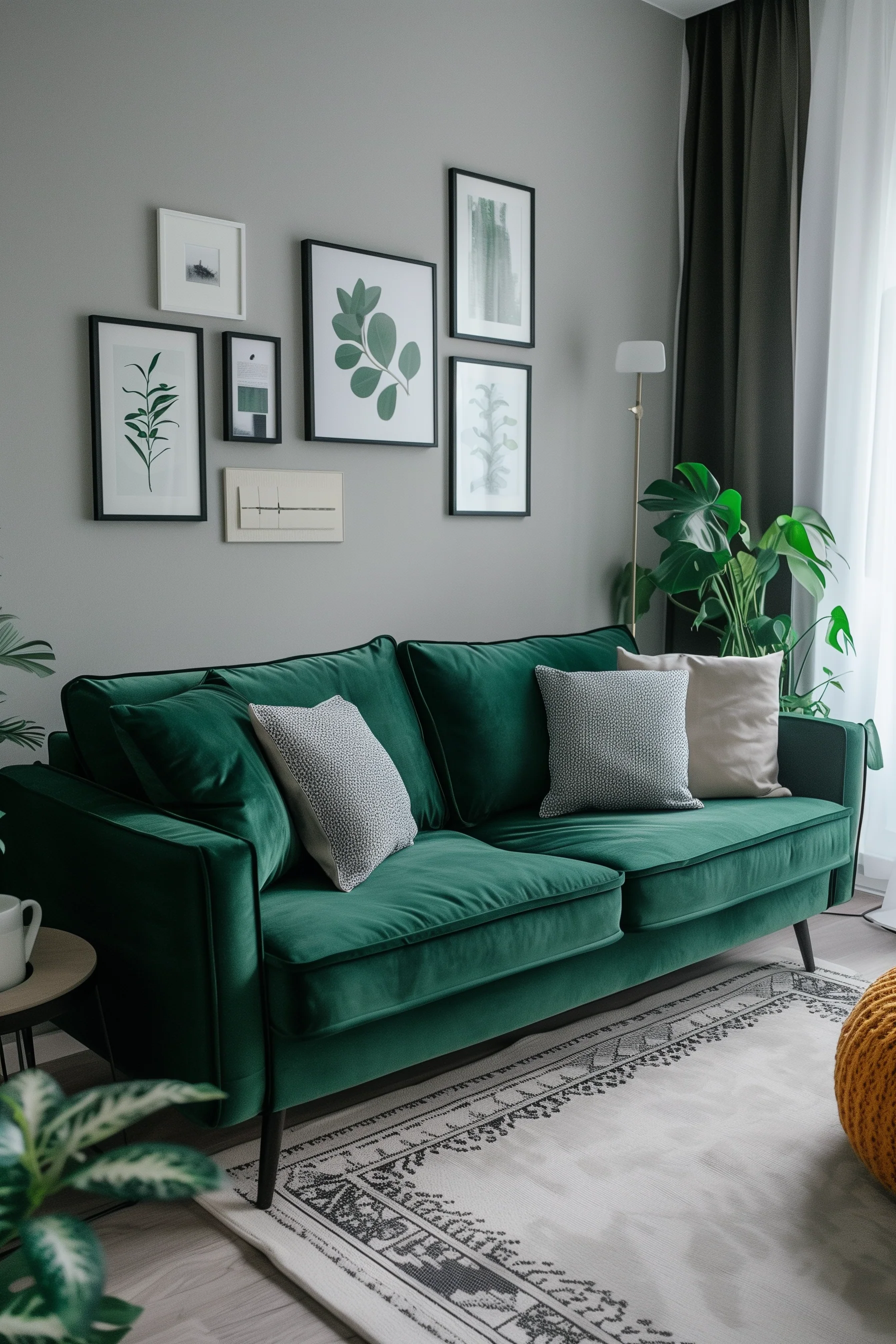 Kivik Green Sofa In Living Room Design Ideas