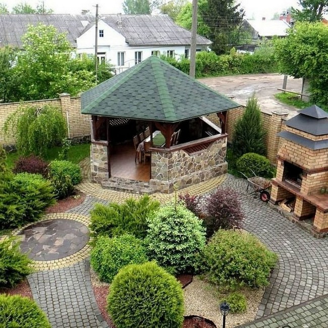 conception de cour de maison privée