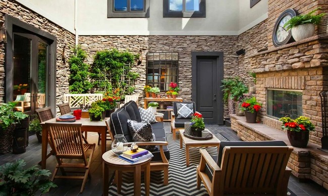 conception de cour de maison privée