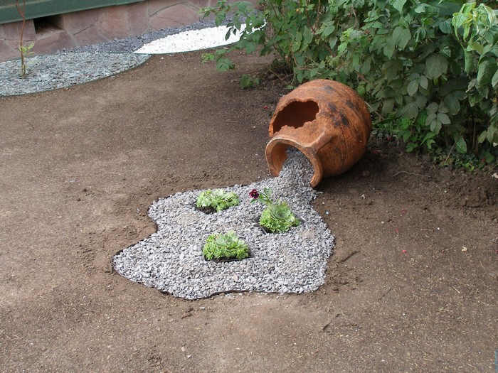 parterres de fleurs à la campagne