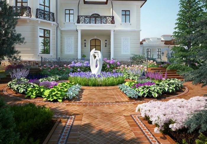 Conception de jardin de fleurs