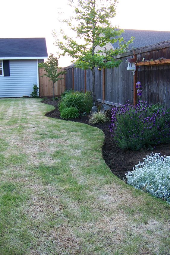 Jardin fleuri le long de la clôture