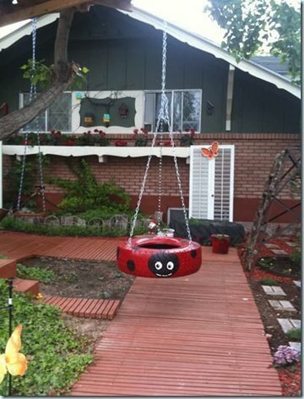 idées de jardin de pneus